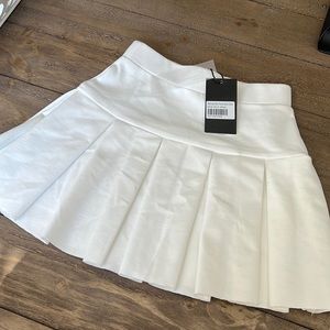 Princess Polly Rescue Me Pleat White Skirt - Size 0